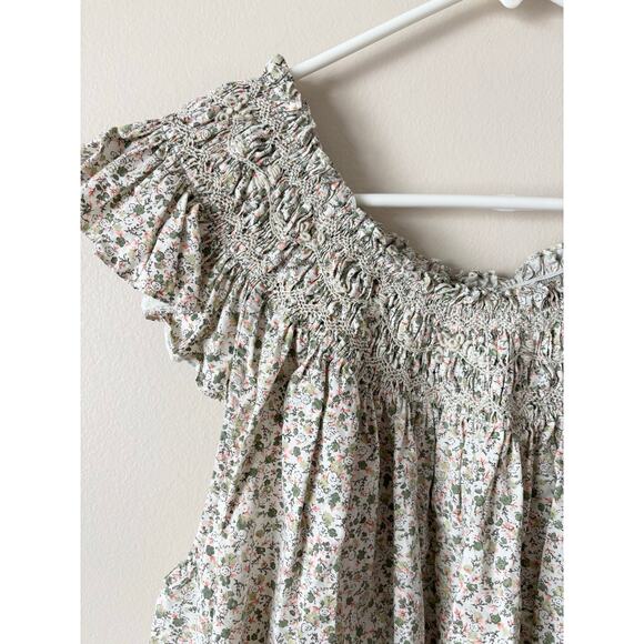 DOEN April Top in Green Summer Nectar Floral Print M - Picture 6 of 11